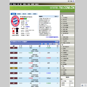 拜仁慕尼黑(Bayern Munich)_球隊資料_球員名單_賽程_賽果_新聞_賽事統計信息_7M體育網